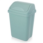 Контейнер для мусора с перекидным верхом Ultra 16 л РФ серо-голубой- фото