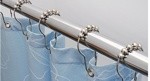 Кольца для шторы в ванную металлические хром 75005- фото2