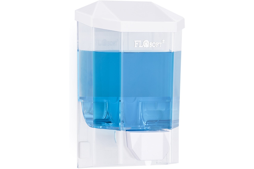 Дозатор для септика и жидкого мыла 500 мл прозрачный Flosoft SD-41