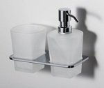 Дозатор для жидкого мыла и стакан для щеток Wasserkraft Leine K-5089- фото