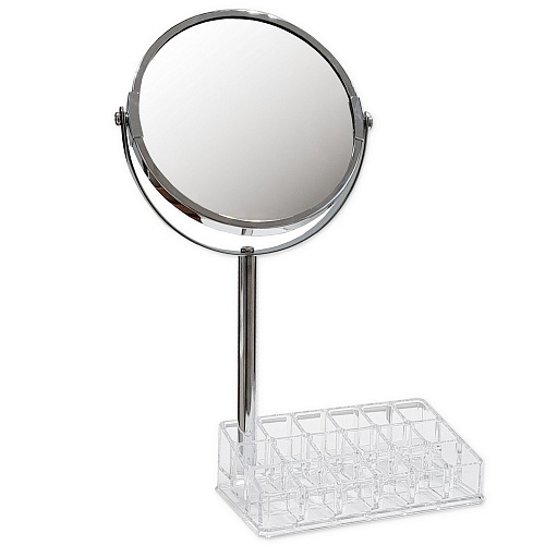 Зеркало косметическое САНАКС 75273 на стол с подставкой для макияжных принадлежностей