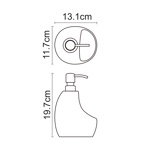 Дозатор для жидкого мыла с емкостью для губки Wasserkraft K-8099Black- фото2