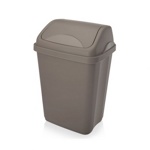 Контейнер для мусора с перекидным верхом Ultra 16 л РФ серо-коричневый- фото2