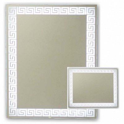 Зеркало с внутренней подсветкой 800х600 (600х800) с пескоструйным орнаментом Санакс (407071)													
