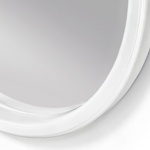 Зеркало круглое в деревянной раме белой М-299 (D64,4 см)- фото3