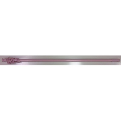 Карниз раздвижной 110-200 см с кольцами алюминиевый розовый Zalel - фото