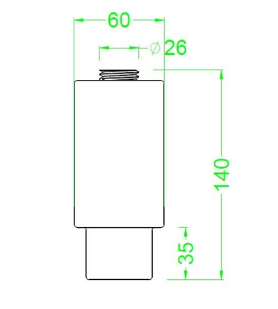 Колба дозатора керамическая квадратная SCHEIN 05-S - фото2