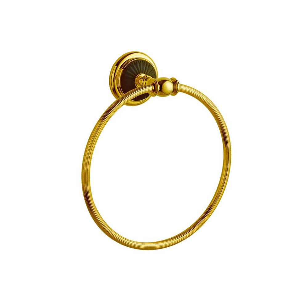 BOHEME Palazzo Держатель для полотенца кольцо золото + керамика 10155 - фото