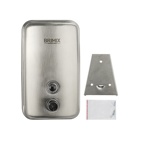 Дозатор для жидкого мыла из нержавеющей стали 800 мл сатин BRIMIX 61408 - фото3