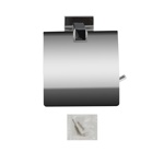 Держатель туалетной бумаги с экраном на квадратном основании хром GFmark, 84003								- фото3