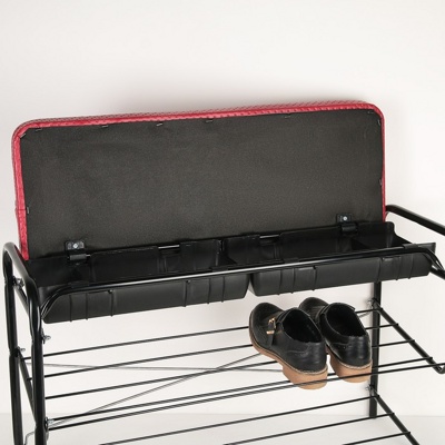 Этажерка для обуви с ящиком NIKA ЭТП3 (медный антик) - фото2