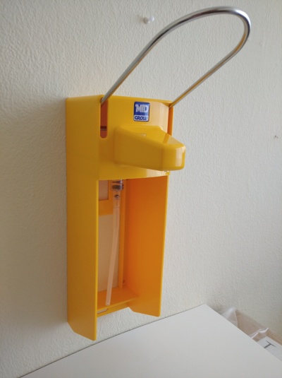 Дозатор-насос локтевой МИД-02  желтый - фото2