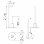 Стойка для туалета напольная хром Rainbowl  0058-2- фото3