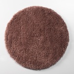Коврик для ванной Wasserkraft Dill BM-3912 Carob Brown круг 60 см- фото