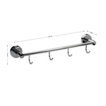 Вешалка с четырьмя крючками GFmark на круглом основании, цвет ХРОМ 79205- фото2