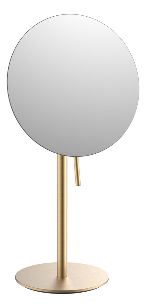 Зеркало косметическое настольное круглое JAVA S-M111LB золото матовое - фото