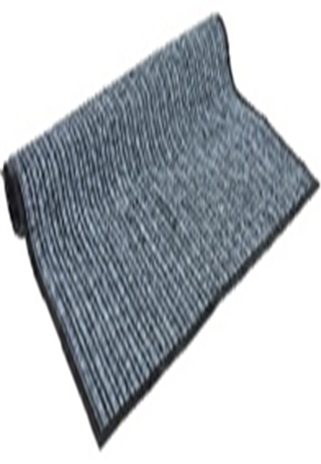 Коврик придверный грязезащитный 90х150 см Floor mat (Атлас) серый - фото2