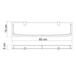 Полка WasserKRAFT стеклянная  K-555 прозрачное стекло- фото3