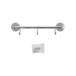 Вешалка с тремя крючками GFmark на круглом основании, цвет ХРОМ 79204 - фото3