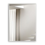 Зеркало в белом профиле 17 мм Алмаз-Люкс M-397 700x500- фото