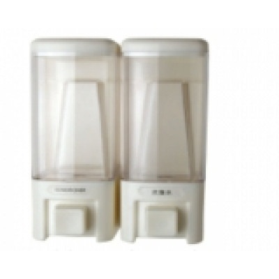 Дозатор для жидкого мыла и дезсредства двойной белый 2*480 мл (MJ9020-2)