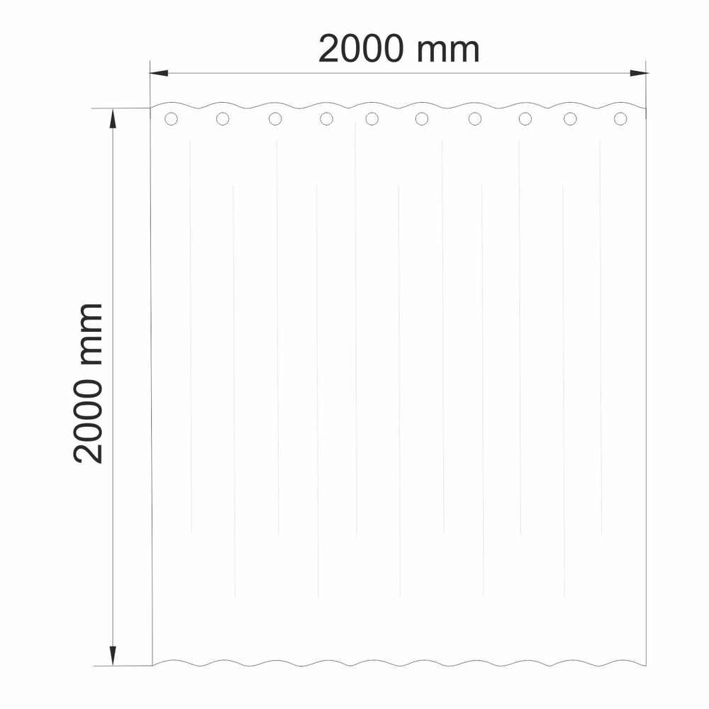 Шторка-занавеска для ванны Wasserkraft Isen SC-40202 серая 200*200 - фото3