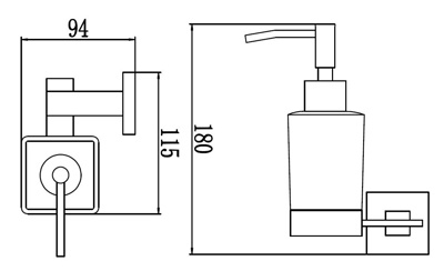 Savol Дозатор для ж/ мыла настенный S-06531A хром - фото2