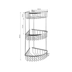 Полочка угловая тройная полукруг 22 см  САНАКС 75057- фото3