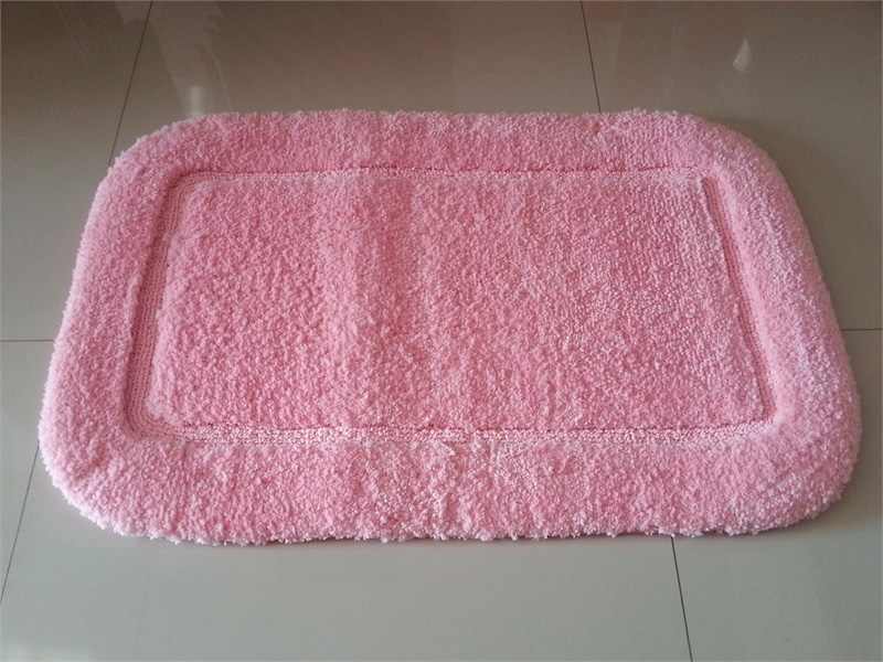 Коврик для ванной ПЛЮШ 60*100 “Lux Border”  розовый