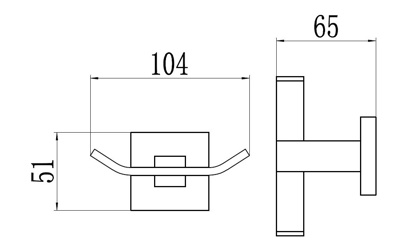 Savol Планка с 5 крючками S-06575A хром - фото2