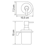 Дозатор для жидкого мыла стеклянный Wasser Kraft Kammel K-8399 - фото2
