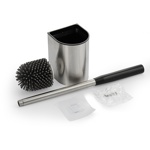 Ёрш настенный, с силиконовой щеткой универсальное крепление, цвет САТИН GFmark 80172- фото3