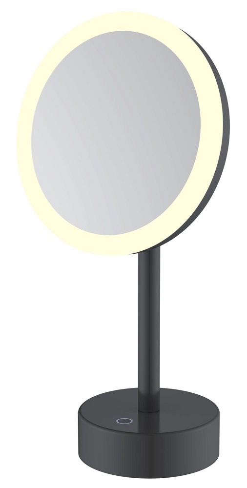 Зеркало косметическое настольное с подсветкой JAVA S-M551H черное - фото