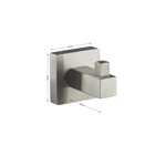 Крючок одинарный GFmark с квадратным основанием, цвет сатин 84110- фото2