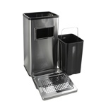 Урна с пепельницей квадратная 40 л из нержавеющей стали САНАКС, 2016																						- фото4