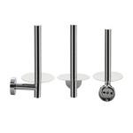 Держатель туалетной бумаги и бумажного полотенца на круглом основании, цвет ХРОМ GFmark 79008- фото3