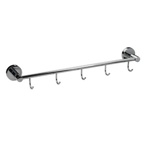 Вешалка с пятью крючками на круглом основании, цвет ХРОМ GFmark 79206- фото