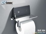 Держатель туалетной бумаги антивандальный с полочкой GFmark 79905 - фото