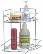 Полка металлическая угловая 2-х ярусная FORA Corsa KOR-435- фото