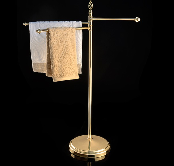 Стойка WESS на пол для полотенца Borodinare (золото) S02-07 - фото