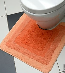 Коврик BELORR для туалета 50х50 оранжевый AK18-44