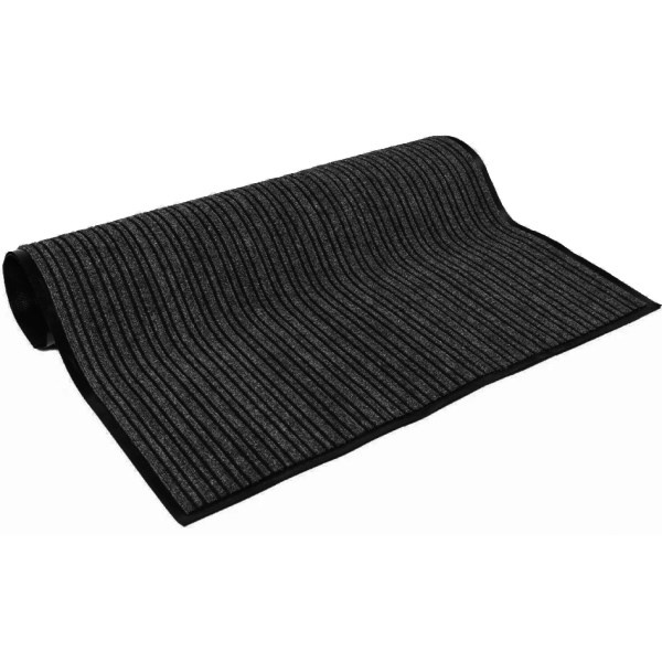 Коврик придверный грязезащитный 90х150 см Floor mat (Атлас) серый - фото3