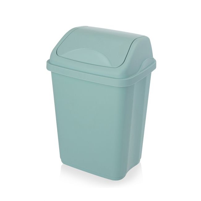 Контейнер для мусора с перекидным верхом Ultra 10 л РФ серо-голубой