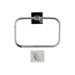 Держатель для полотенца кольцо квадрат, цвет хром GFmark, 84147											- фото3