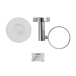 Мыльница стеклянная с креплением к стене на круглом основании, цвет ХРОМ GFmark 79004- фото3