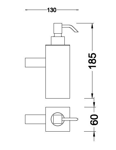 Дозатор для жидкого мыла Schein настенный C-W- фото2