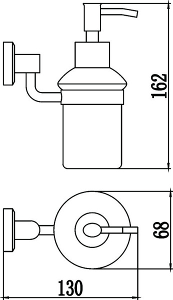 Savol Дозатор для ж/ мыла настенный S-009531 хром - фото2