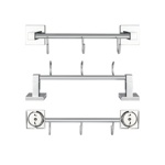 Вешалка с тремя крючками GFmark на квадратном основании, цвет ХРОМ 84204 - фото3