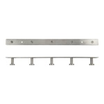 Крючок на планке 5 шт - столбики, нержавеющая сталь, цвет САТИН BRIMIX (5325)																																			- фото4