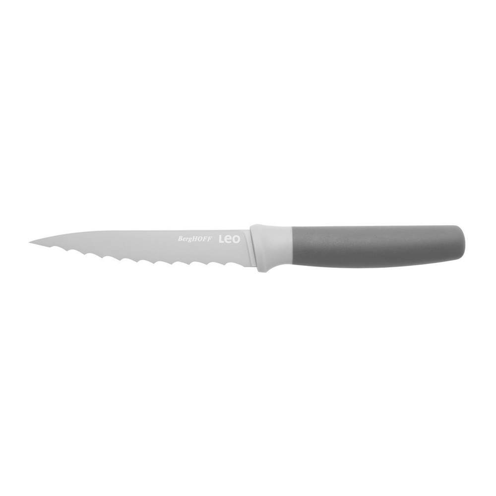 Нож универсальный зазубренный 11,5см серый BergHoff Leo 3950045 - фото